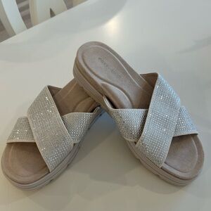 Easy Spirit Sparkly Sandals/Slides NEW Sz 8